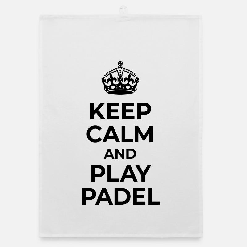 Keep Calm and Play Padel Organic dish towel