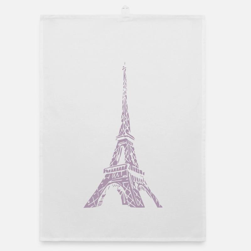 Tour Eiffel Silhouette Paris Look Grunge Torchon bio