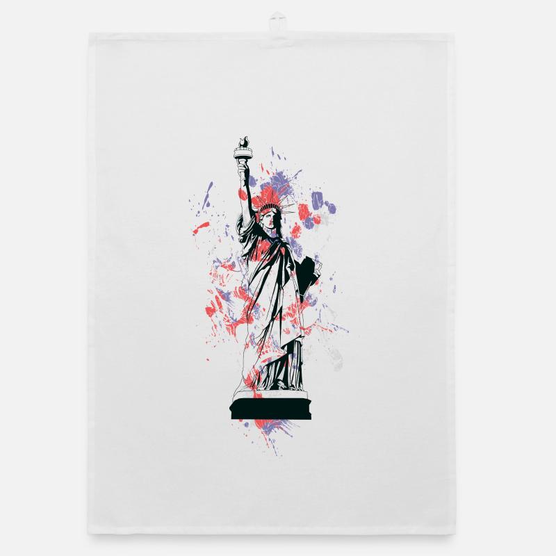 Statue de la Liberté éclaboussée de peinture Torchon bio