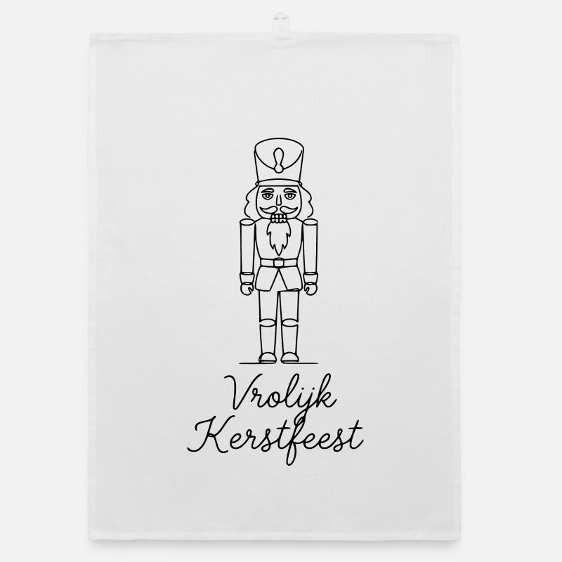 Vrolijk Kerstfeest Nutcracker Christmas Organic dish towel