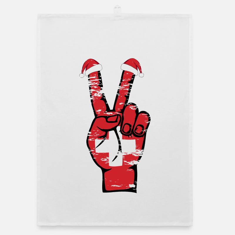 Drapeau de la Suisse Noël Symbole de la paix utilisé Torchon bio