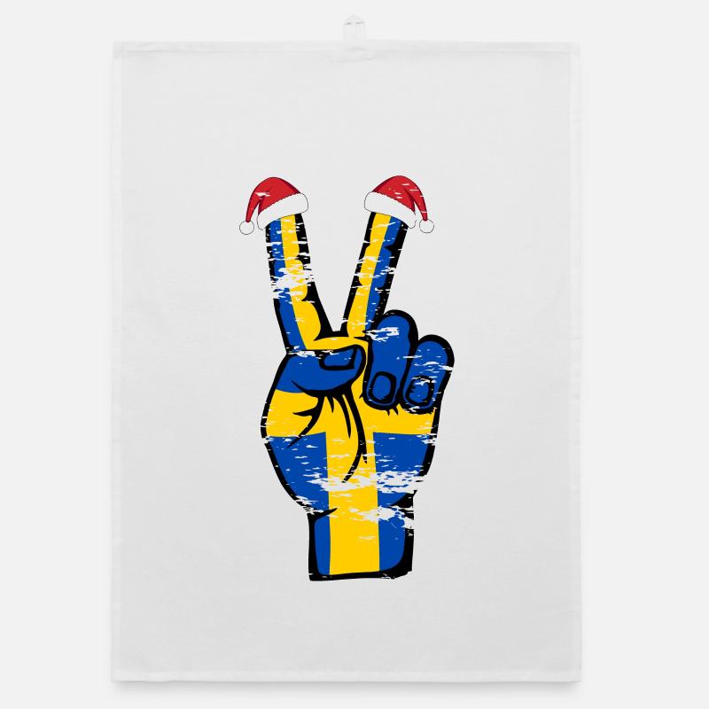 Suède drapeau Noël paix symbole utilisé Torchon bio