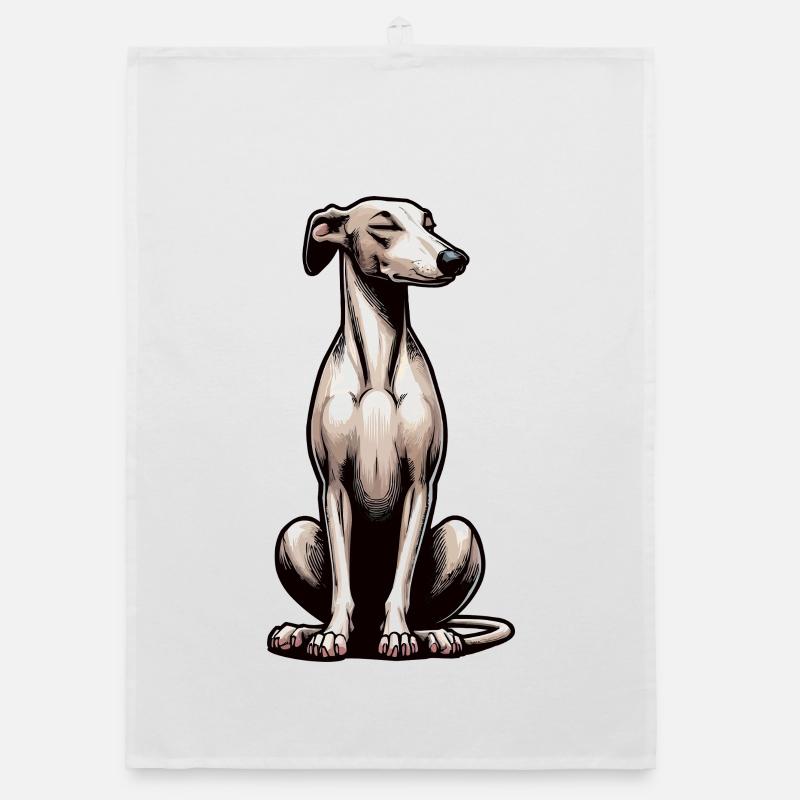 Whippet Greyhound Whippets Greyhound Owner Organic dish towel