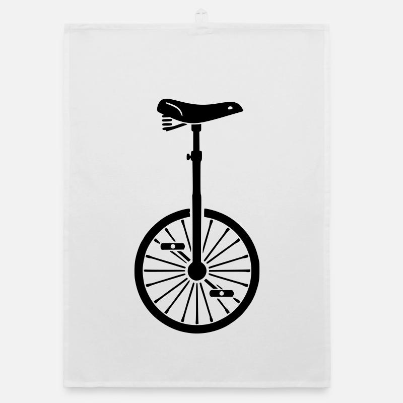 Unicycle Bicycle Circus Acrobatics Organic dish towel