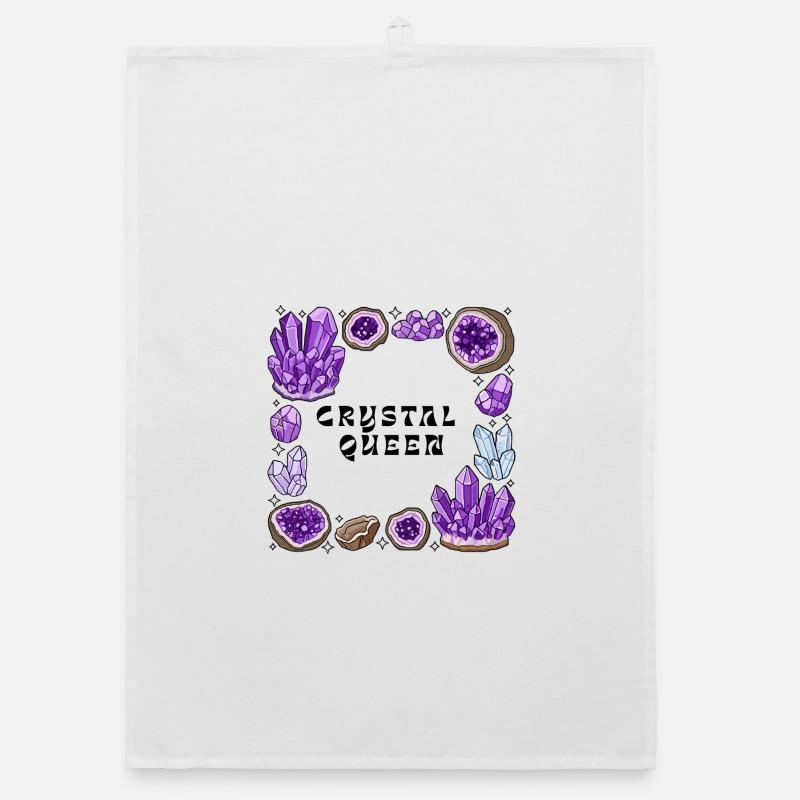 Amnetyst Crystal Geode Circle Organic dish towel