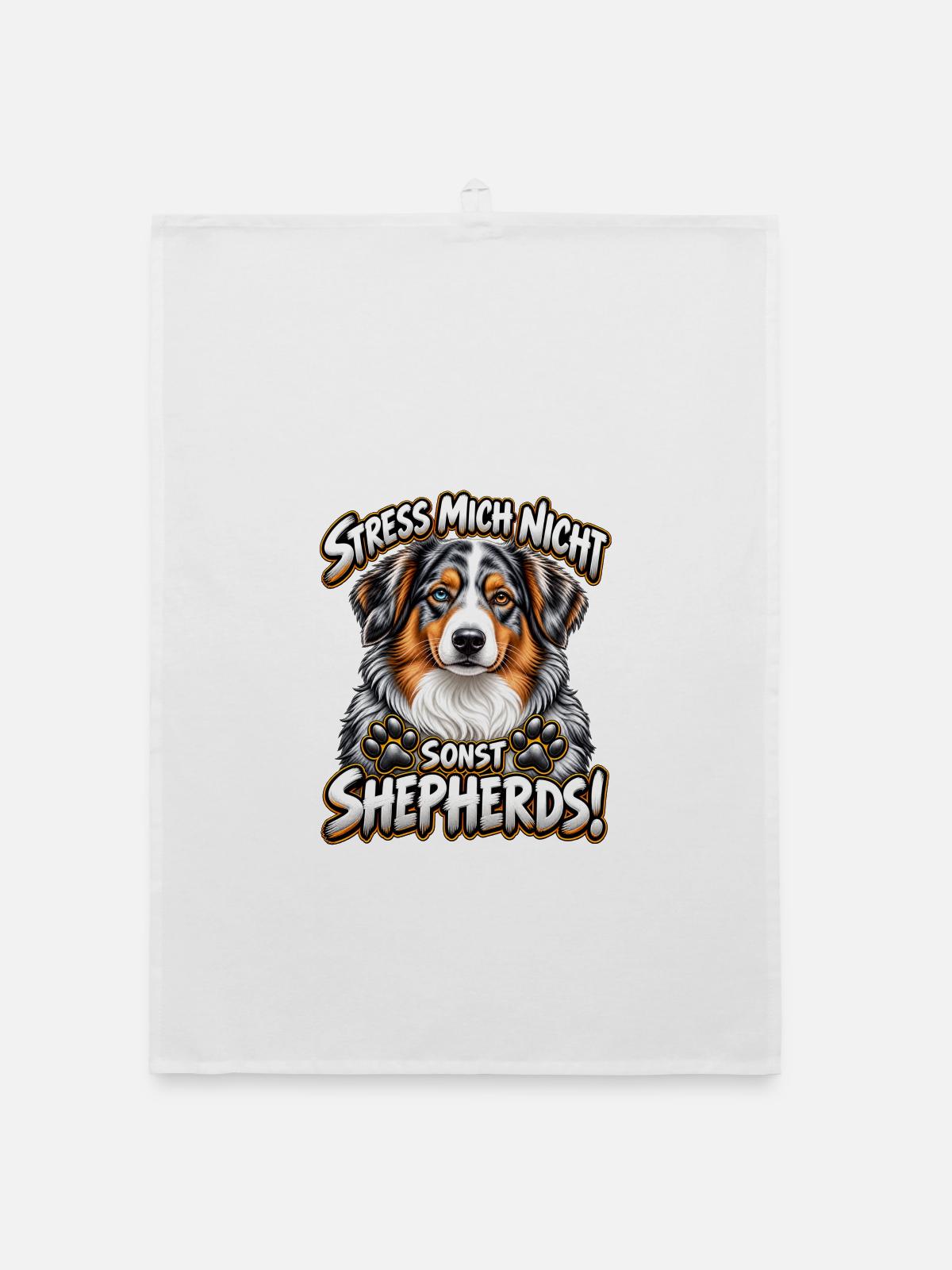Australian Shepherd - Organic Geschirrtuch - Weiß - Vorne