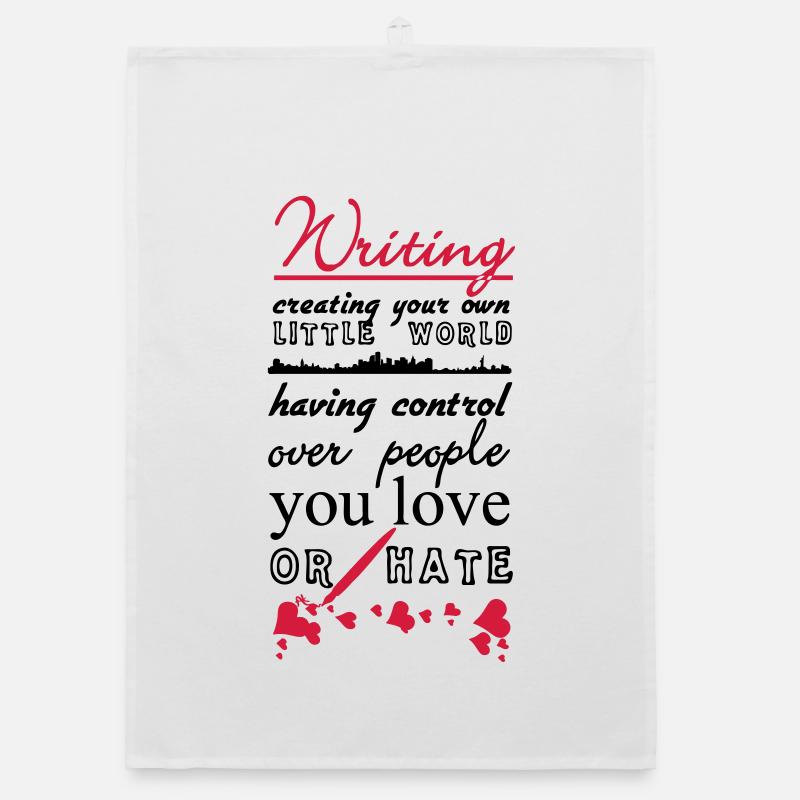 Writing Organic dish towel