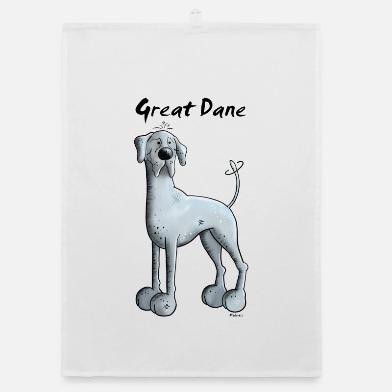 Drollige Deutsche Dogge Organic Geschirrtuch