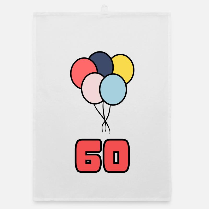 60. 60 ANS. 60e ANNIVERSAIRE. ANNIVERSAIRE 60 ANS. Torchon bio