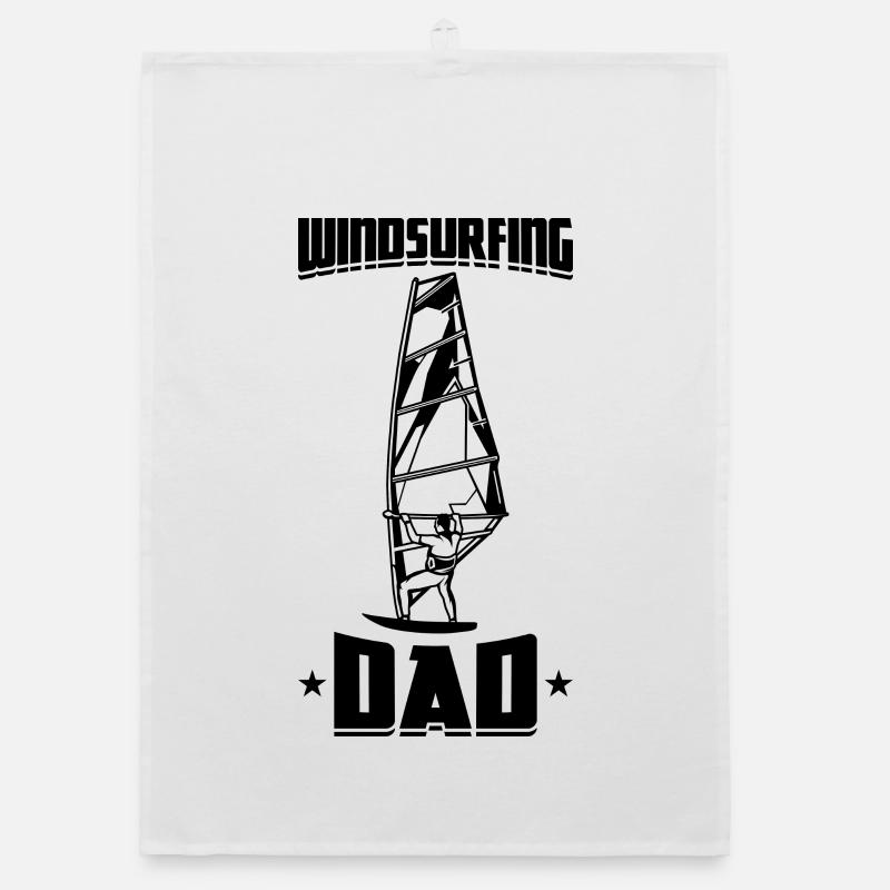Windsurfer Dad Organic dish towel