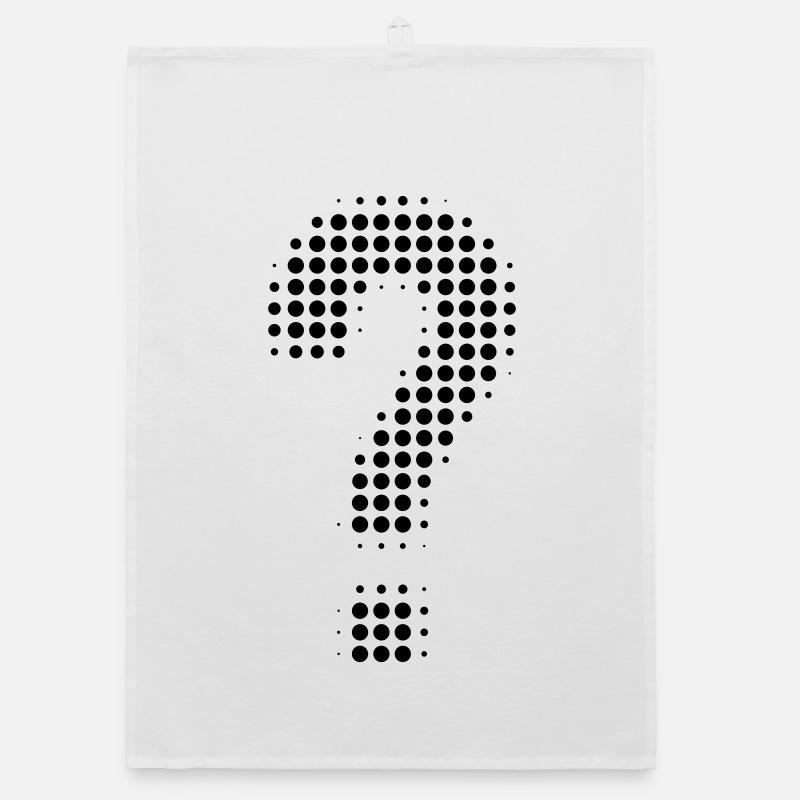 Fragezeichen Pixeloptik Organic Geschirrtuch