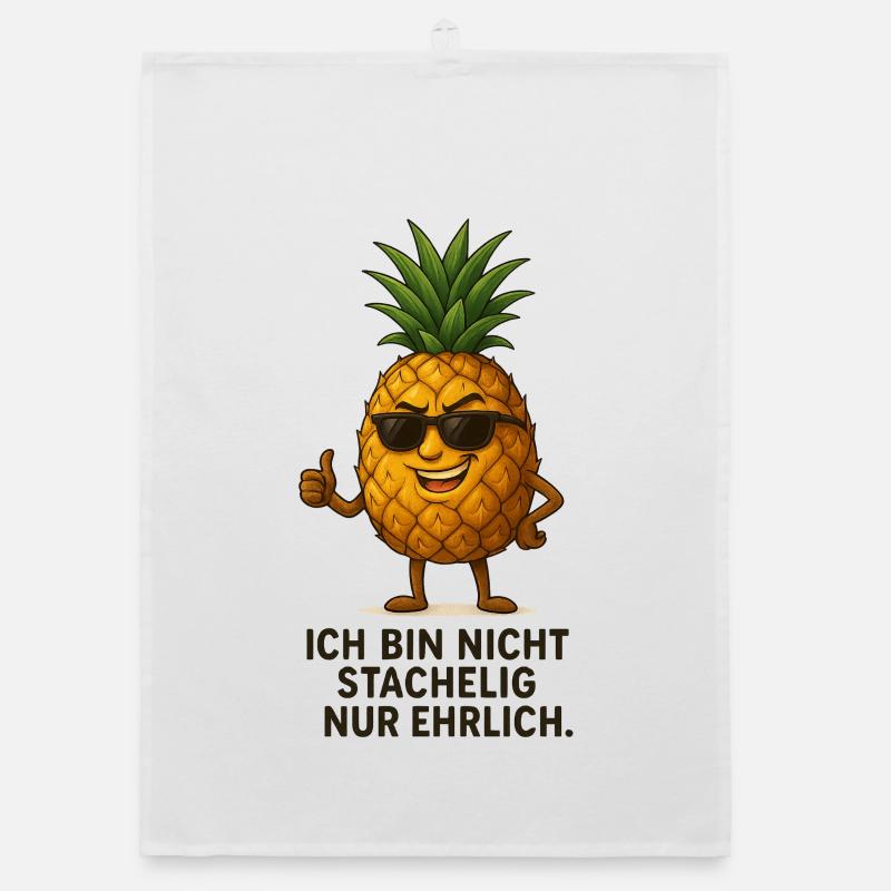 Ananas avec style et honnêteté Torchon bio