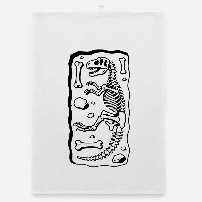 T-Rex-Skelett Organic Geschirrtuch