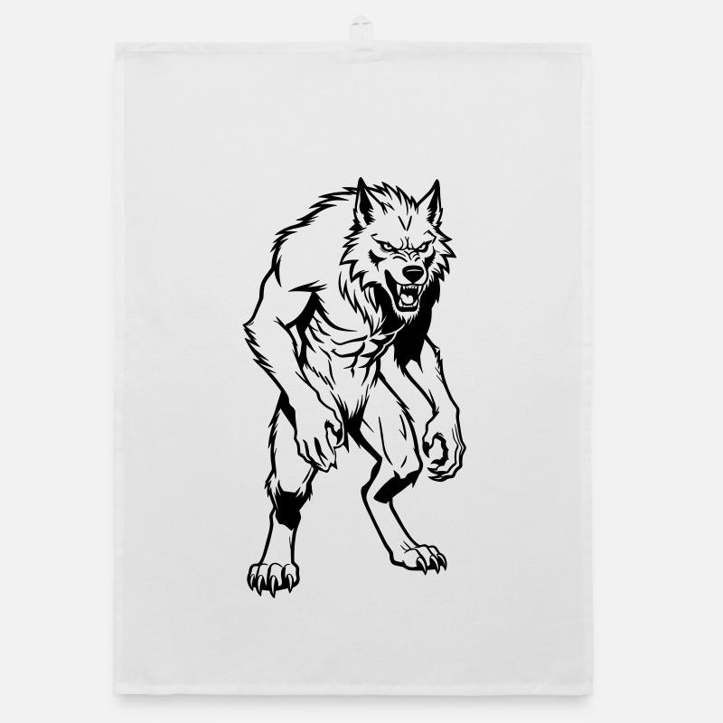 Werewolf Organic dish towel