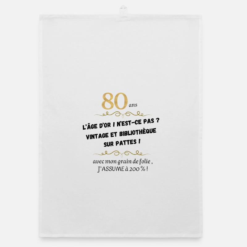 80 ans exceptionnel Torchon bio