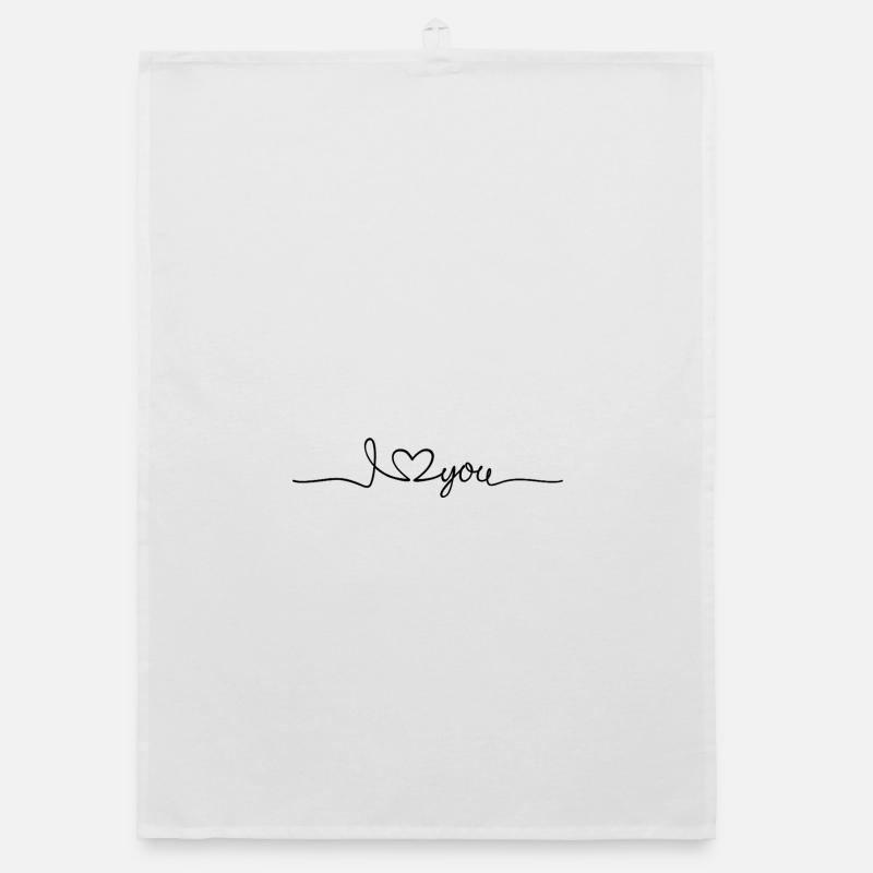 Ich liebe dich – Botschaft der Liebe Organic Geschirrtuch