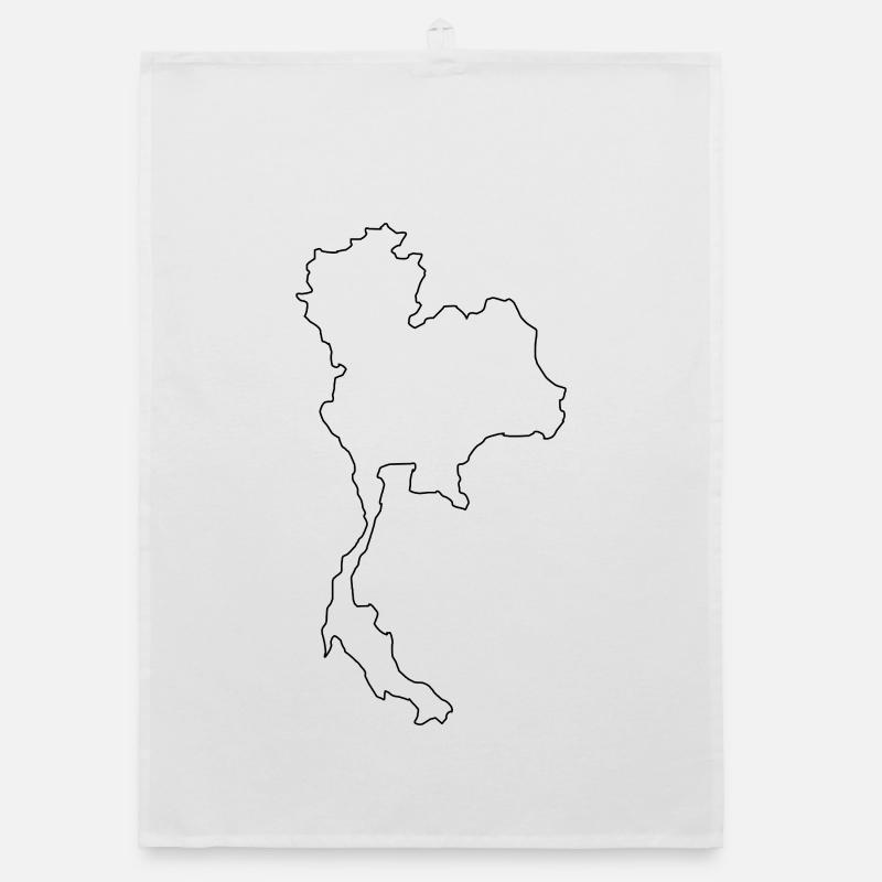 Thailand map outline Organic dish towel