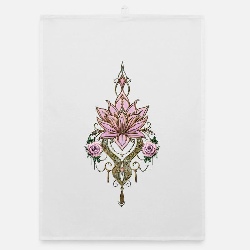 Belle fleur de lotus Torchon bio