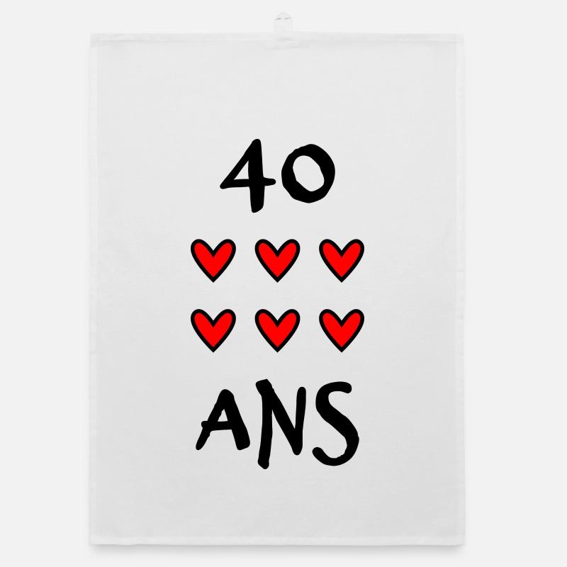 40. 40 JAHRE. 40-JÄHRIGES JUBILÄUM. 40-JÄHRIGES JUBILÄUM. Organic Geschirrtuch