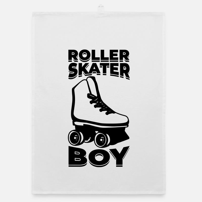 Rollschuh Junge Organic Geschirrtuch