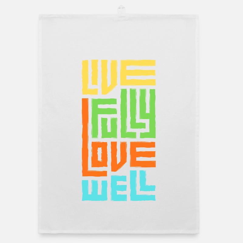 Lebe voll, liebe gut Organic Geschirrtuch