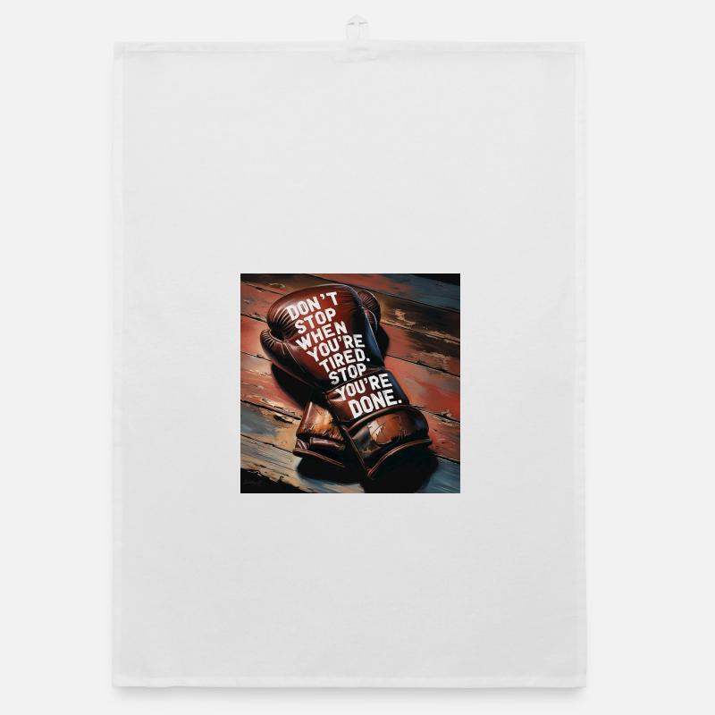 Kampfgeist auf Boxhandschuh Torchon bio