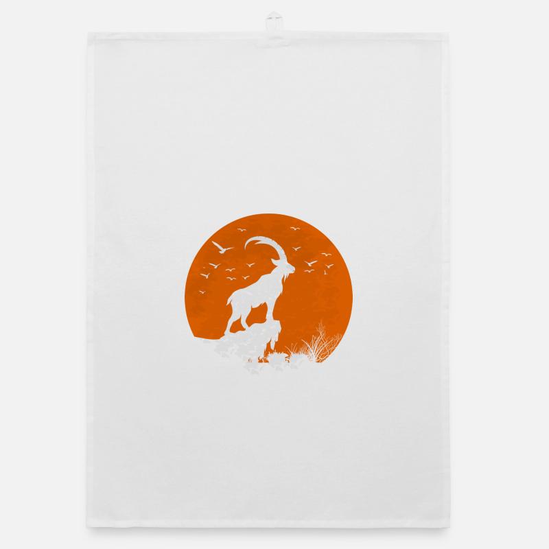 Moon-red Capricorn Organic dish towel