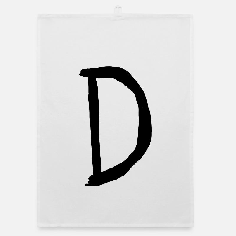 Buchstaben D Organic Geschirrtuch
