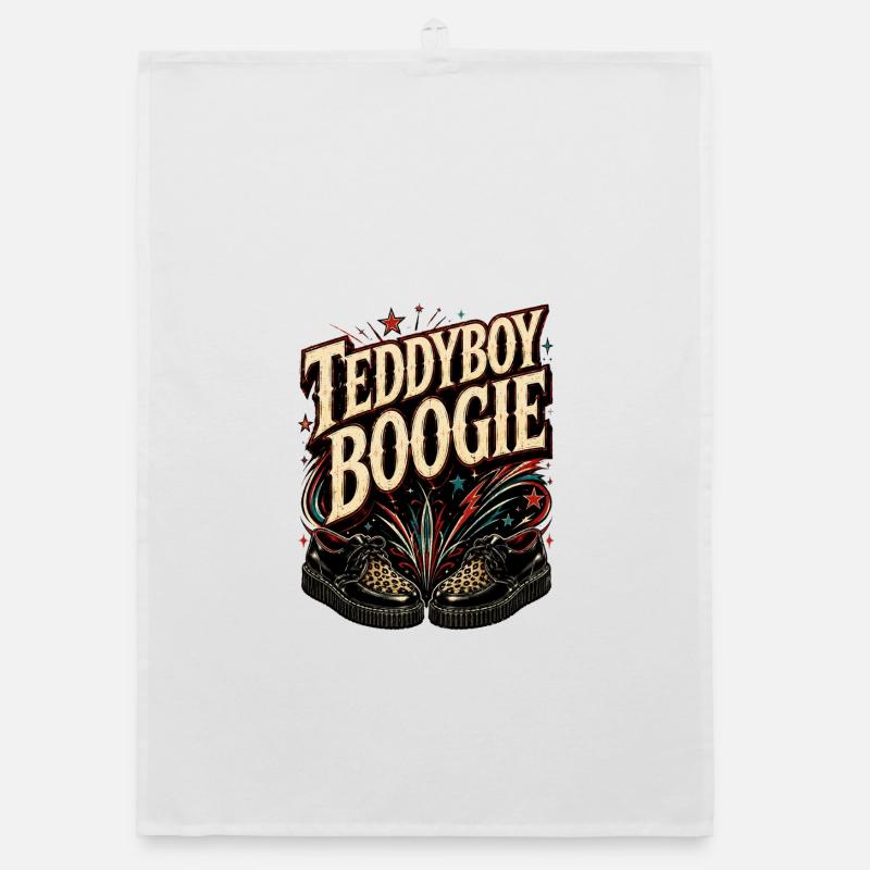 Teddyboy Boogie rock'n'roll Organic Geschirrtuch