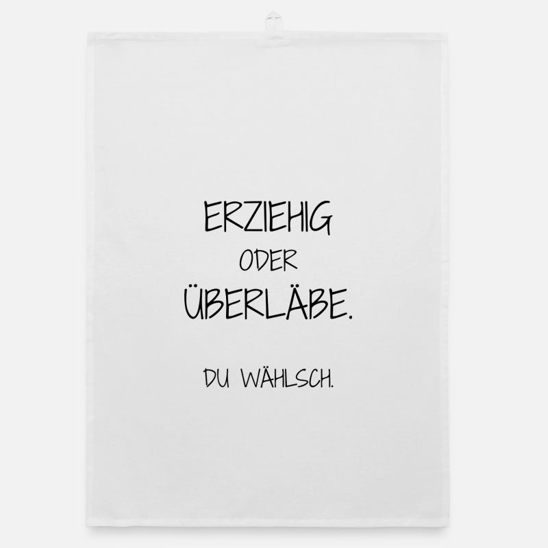 Statement-Design – Ironie trifft Alltag Organic Geschirrtuch