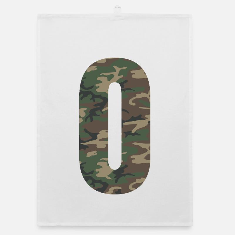 Tough number 0 in camouflage pattern! Organic dish towel