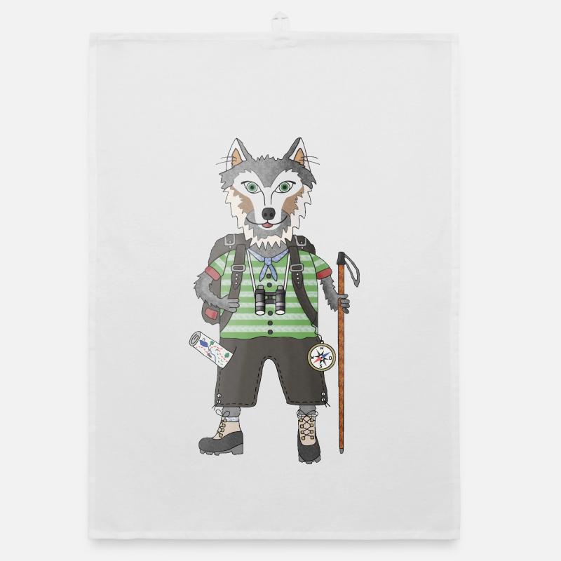 Errez comme un loup libre et sauvage Torchon bio