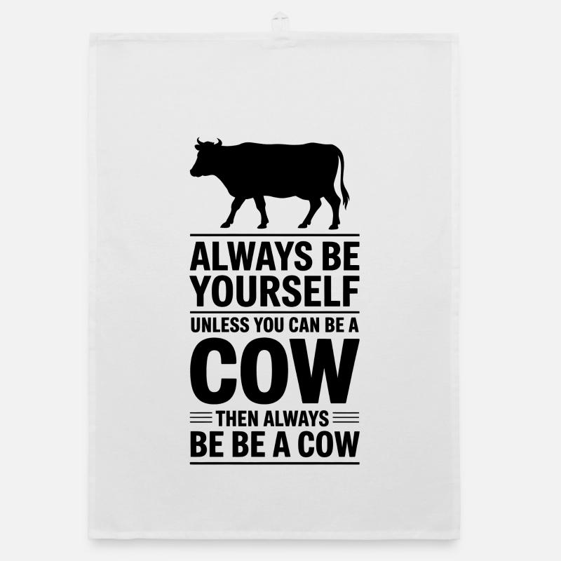 Paroles de vache Vaches Cadeau drôle de vache Torchon bio