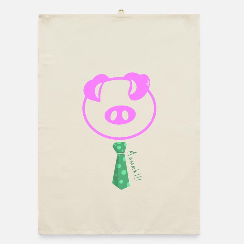 Mmmmhh! The Pop Tie Pig Organic dish towel