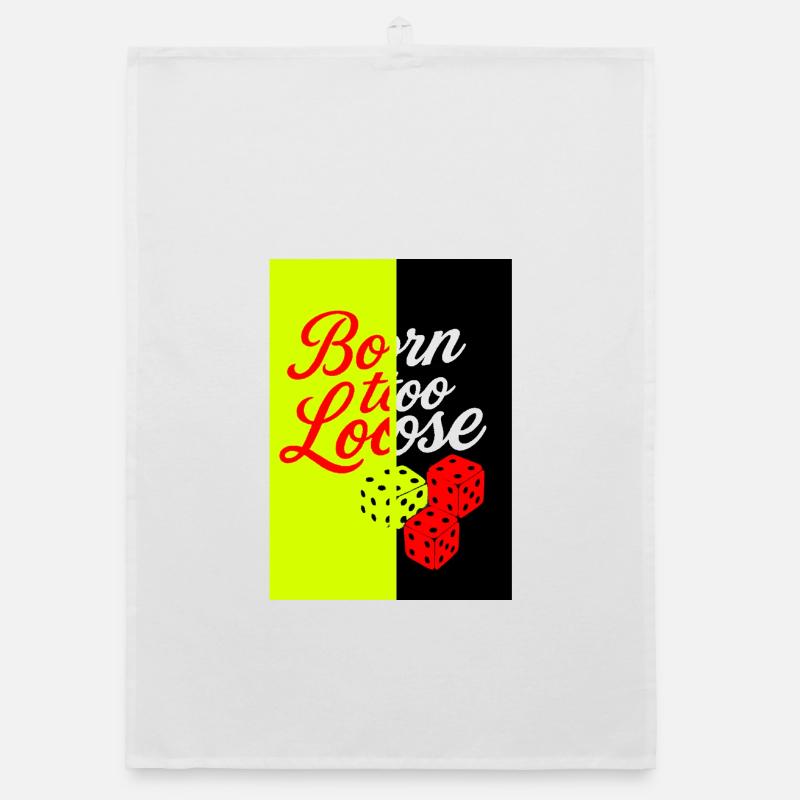 Dice and Quotes Design Organic dish towel
