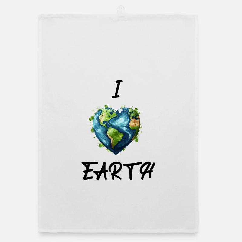 I Love Earth Organic dish towel