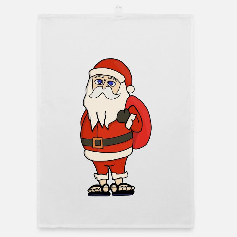Weihnachtsmann Weihnachten Flip Flops Organic Geschirrtuch