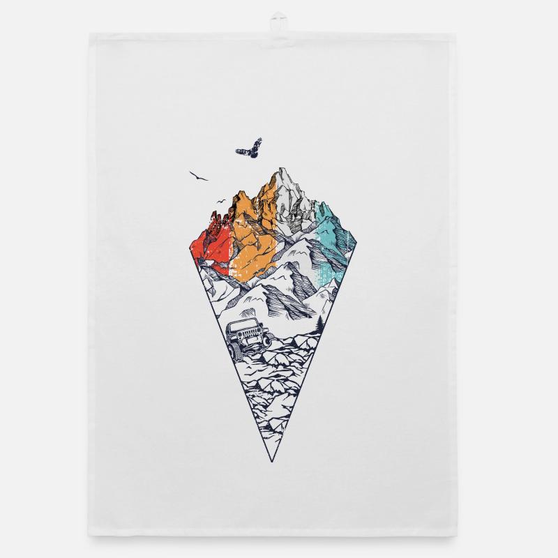 Prismatic Mountain Geometric Tee Organic dish towel