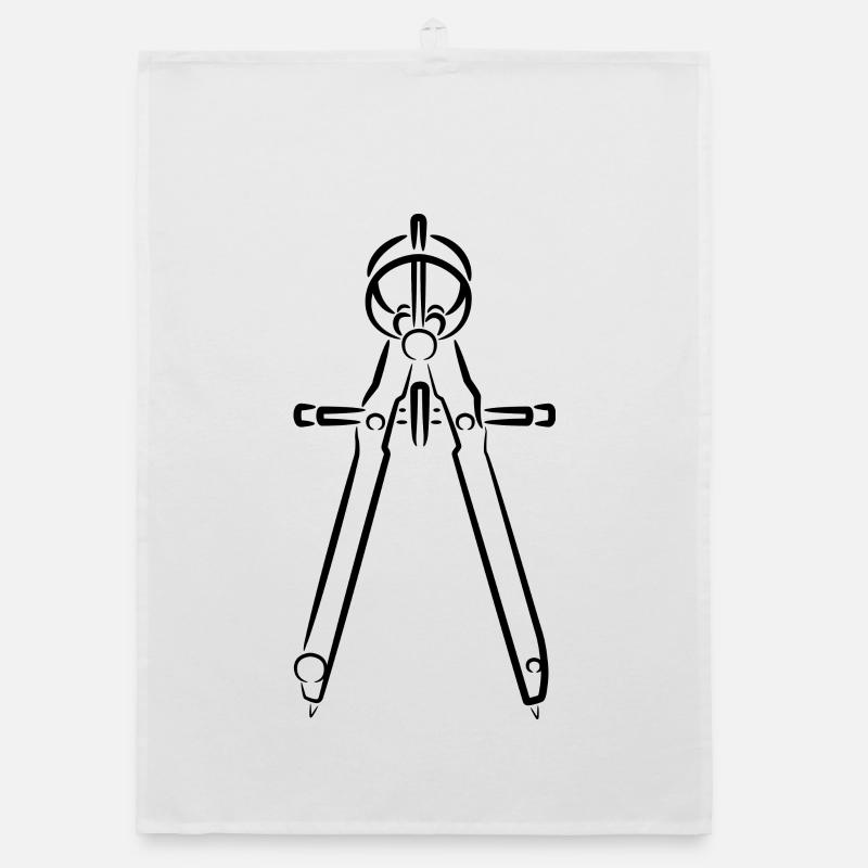 Dessin de boussole Torchon bio