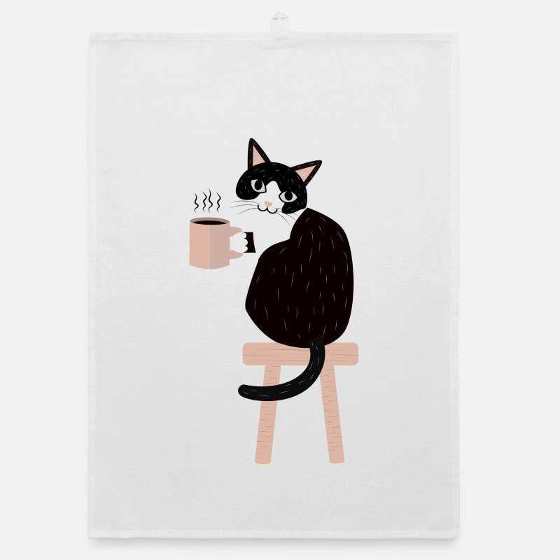 Pause café chat Torchon bio