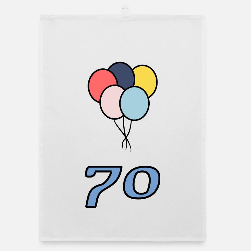 70. 70 ANS. 70e ANNIVERSAIRE Torchon bio
