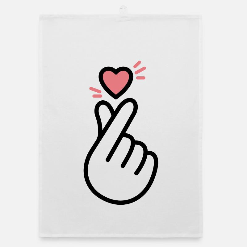 K-Pop Heart Organic dish towel