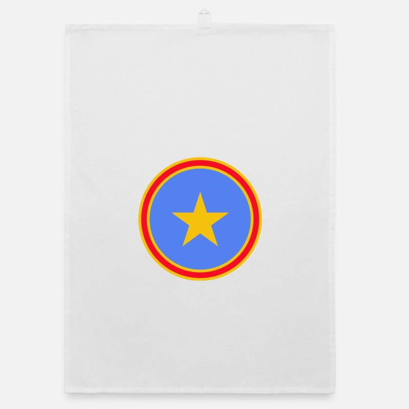 COULEURS DU CONGO - Torchon bio - blanc