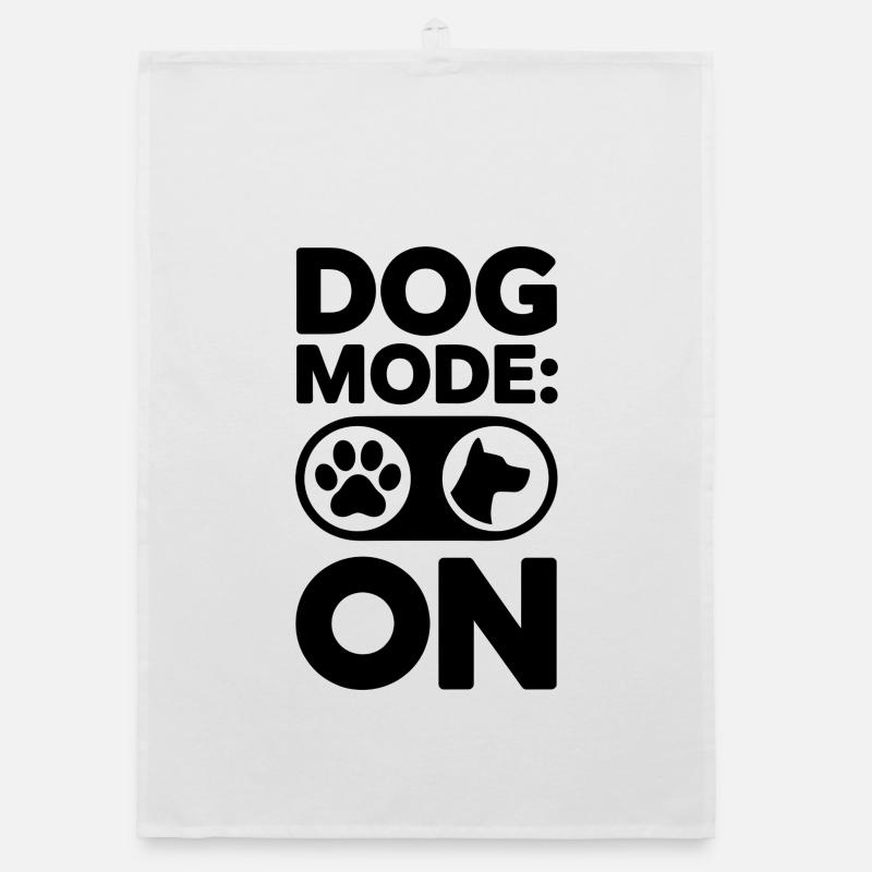 Dog Mode Active Logo Organic dish towel