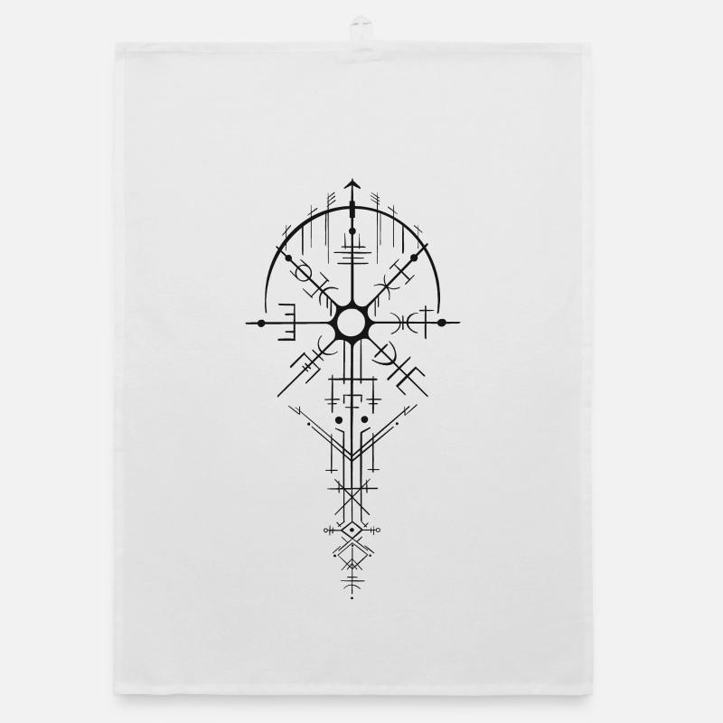 Nordisch Runenamulett Design Organic Geschirrtuch