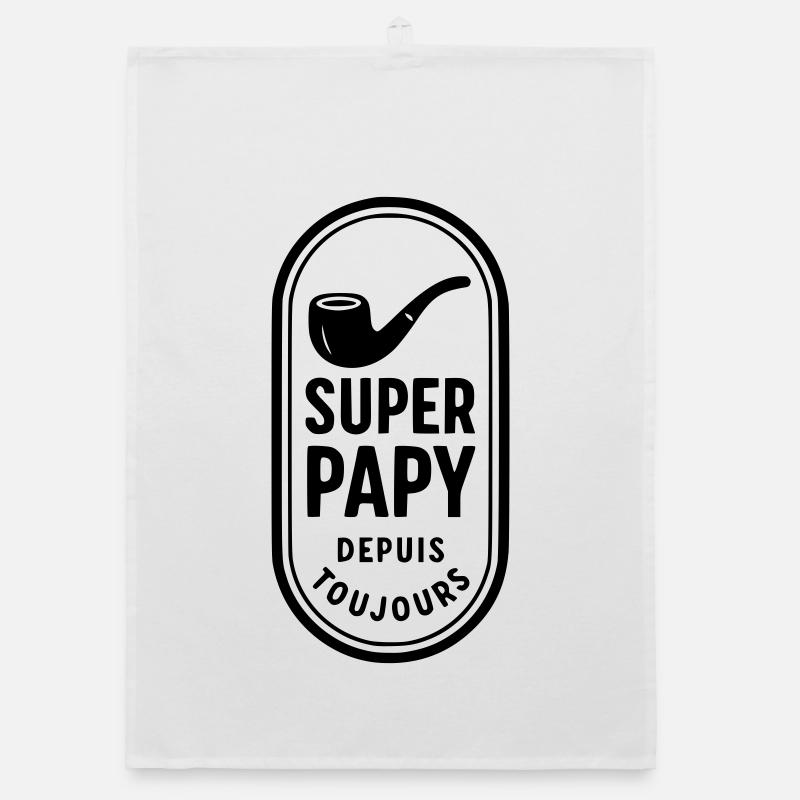 Super Papy depuis toujours Torchon bio