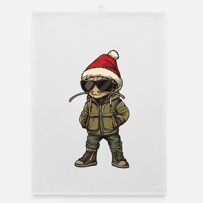 Noël Fourmi Hiver Torchon bio