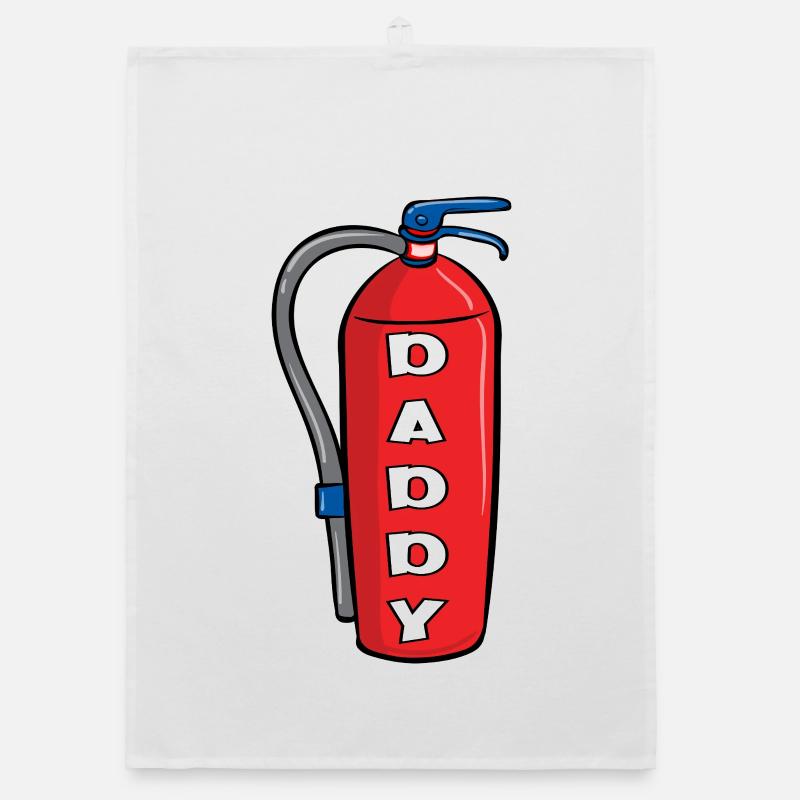 Fire Extinguisher Dad Organic dish towel
