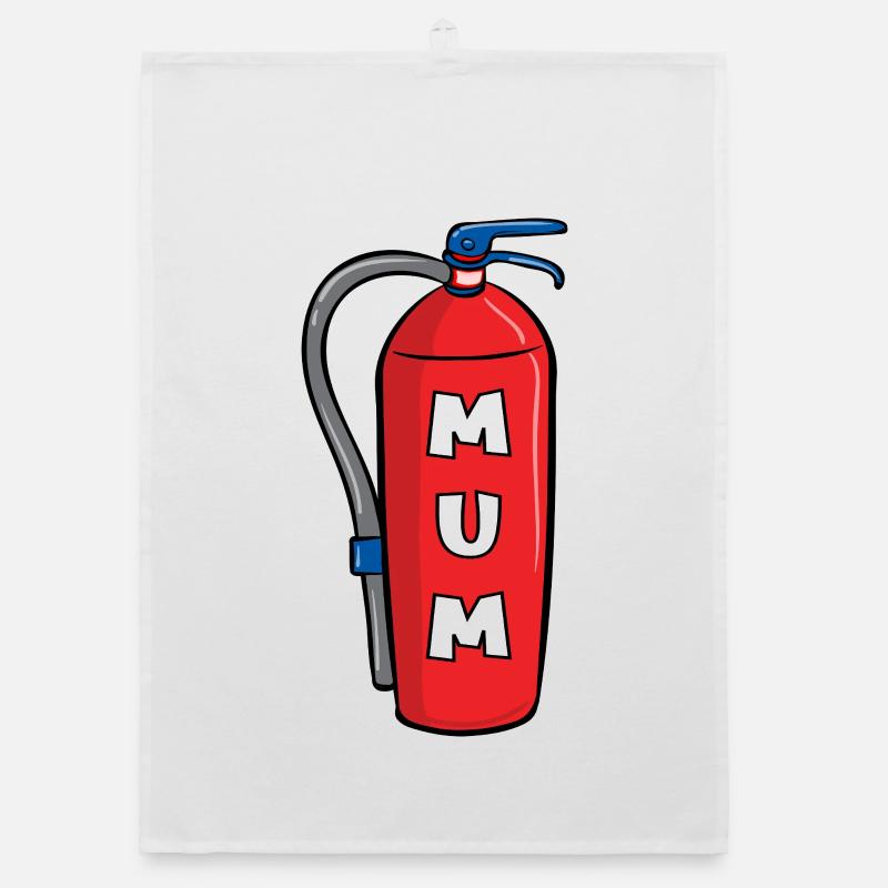 Fire Extinguisher Mum Organic dish towel