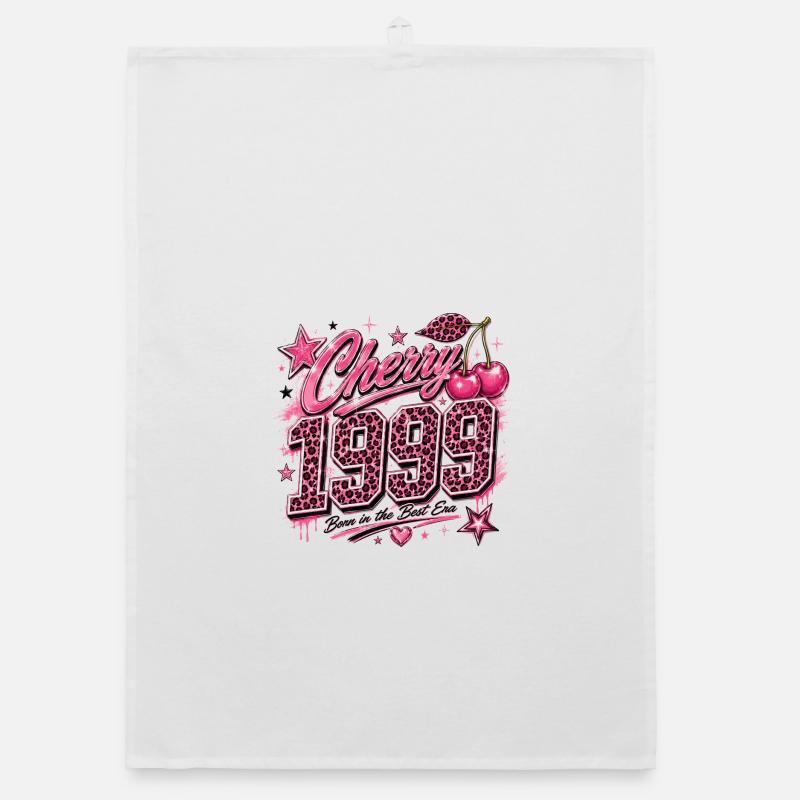 Cherry 1950's Leopard Pink Organic dish towel